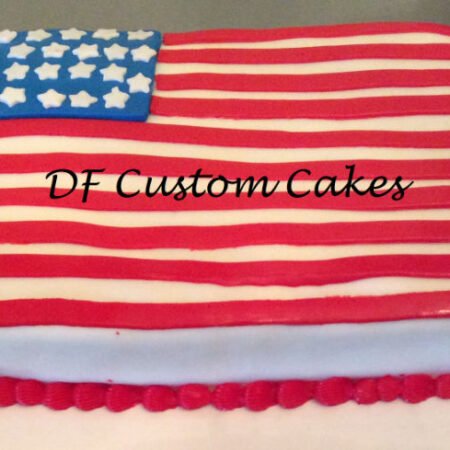 American flag cake
