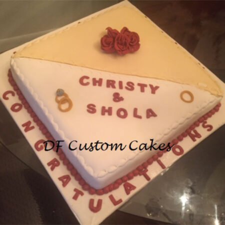 Bridal engagement cake