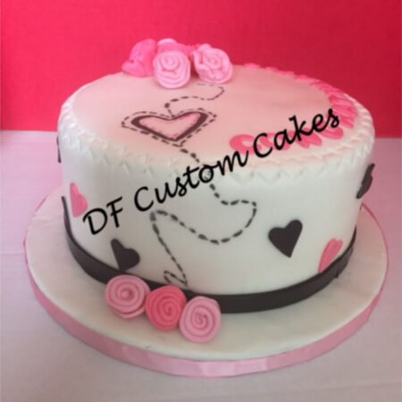 Bridal engagement coconut cake
