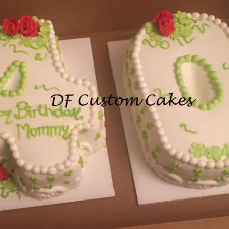 40th birthday cake with roses toppings