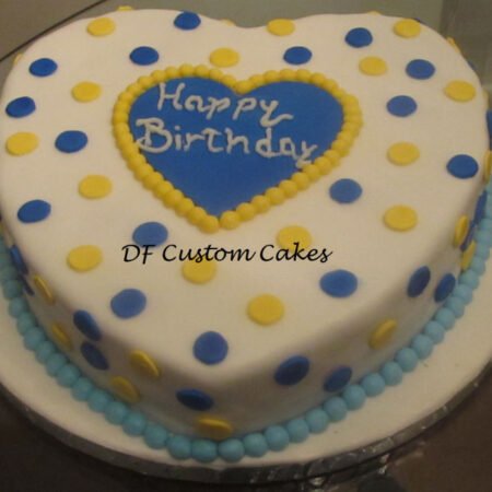 heart shaped rich fruit birthday cake