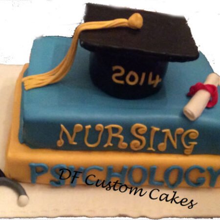 nurse graduation marble cake