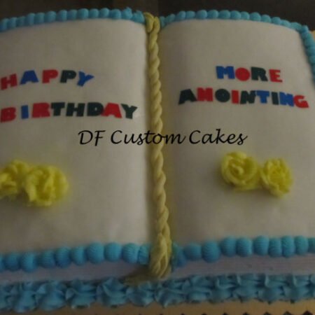 Open book cake birthday cake