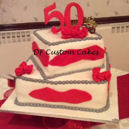 50th red velvet birthday cake