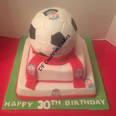 Soccer banana chocolate cake