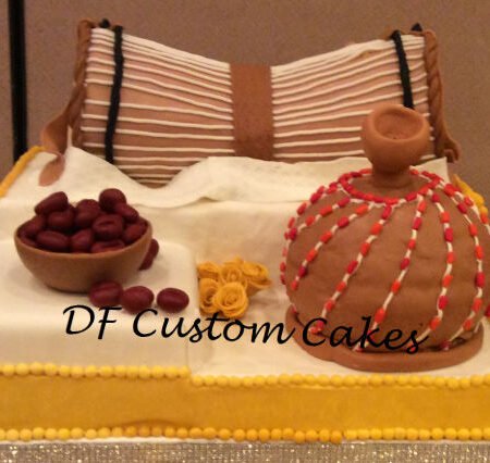 traditional drum engagement cake